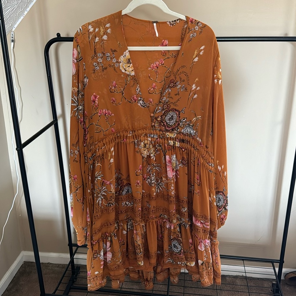 Free people floral mini dress